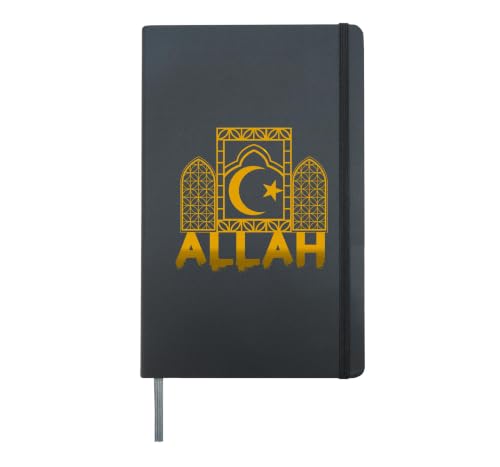 Allah Quran Muslim Islam Mosque Ramadan Religious Gift Hardcover Journal, Black