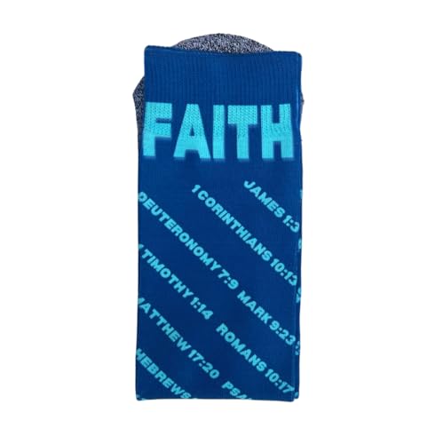 Men's – Christian Crew Socks for Men with Scripture | Moisture-Wicking | Easter Gift Idea - color: Faith Verses