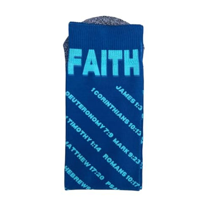 Men's – Christian Crew Socks for Men with Scripture | Moisture-Wicking | Easter Gift Idea - color: Faith Verses