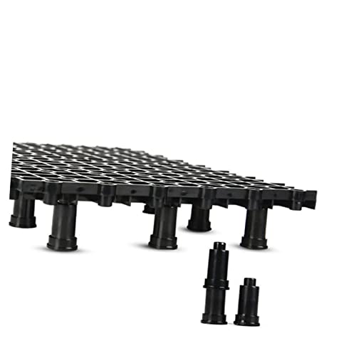 GANAZONO Fish Tank Plate 2pcs Bottom Pad for Aquarium Submersible PVC with 8 Nails - color: Black, size: 27.00X20.00X1.30CM
