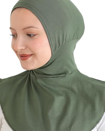 Prien Sport Hijab For Women, Muslim Head Scarf, Flexible Turban Girls, Chic Islamic Wear For Gym, Neck Collar Bonnet Viscose - color: Khaki