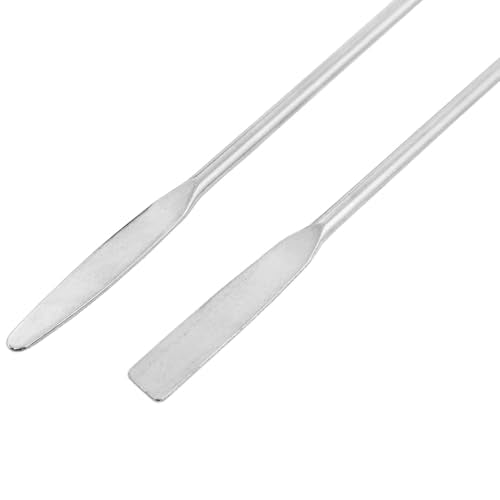 150mm/5.9inch Stainless Steel Lab Spatula Conical and Flat Tips for Experiments and DIY Processes 3PCS