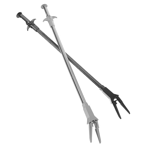 Aquarium Tweezers Extra Long Water Plants Tweezer Set Fish Tank 50cm Gray and Black Pair