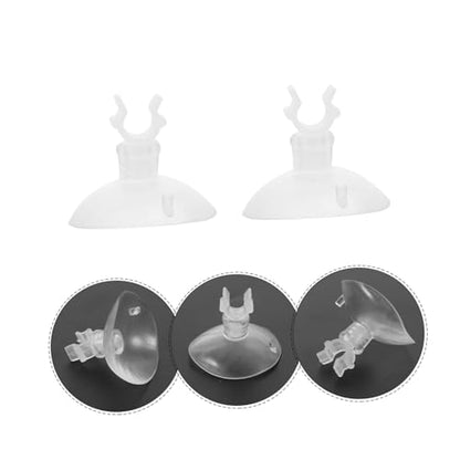 FOMIYES 40 Pcs Holder Cups Clear Aquarium Clip Door Fish Accessories Aquarium Lid Clips Aquarium Cups Fish Water Pipe Fixing Clamp Tank Plunger Fish Tubing Sink Clips for Fish
