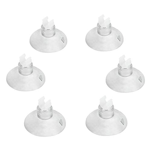 Pawfly Aquarium Suction Cup Clips for Standard 3/16" ID Airline Tubing Clear Air Hose Holder Clamp Accessories for Fish Tank Aeration Setup, 20 Pack - color: Clear