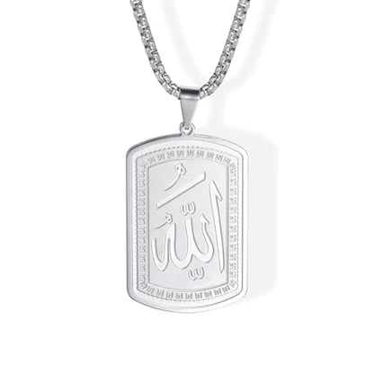 LIKGREAT Allah Necklace for Men Ayatul Kursi Muslim Necklace Allah Pendant Necklace Islamic Muslim Jewelry