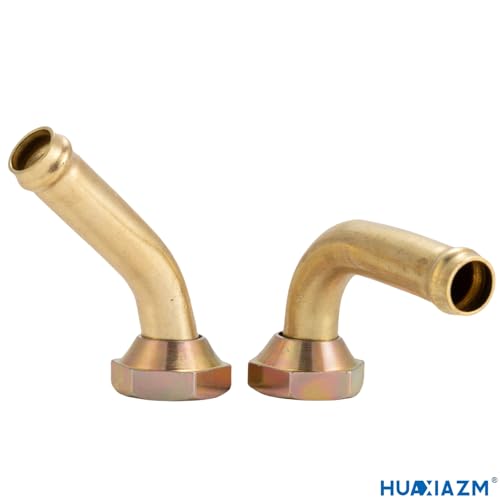 2pcs Transmission Line Fitting Brass 3/8in Tube for Accord 2.2L 1995-1997 | for Accord 1994, Prelude 1997-2001, CL 2.3L 1998-1999, CL 2.2L 1997, Radiator Transmission Line Fittings (M14x1.5 Thread)