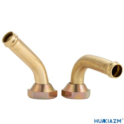 2pcs Transmission Line Fitting Brass 3/8in Tube for Accord 2.2L 1995-1997 | for Accord 1994, Prelude 1997-2001, CL 2.3L 1998-1999, CL 2.2L 1997, Radiator Transmission Line Fittings (M14x1.5 Thread)