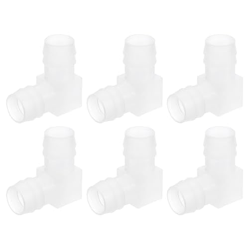 uxcell 5/8" 90 Degree Elbow Hose Barb, 6pcs L-Shaped Aquarium Air Valve Connector Tubing for Fish Tank Pond Air Line - size: 5/8"