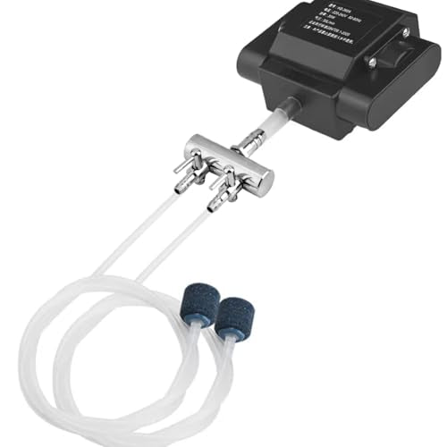 Joyzan Air Splitter Flow Control Valve,Aquarium Flow Lever Pump Distributor | 2 Way Stainless Steel Fish Tank Gang Manifolds Multi Port T Shaped Line Metal Regulator Connector Airline Tubing Hose