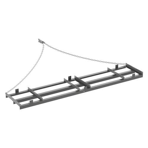 8FT Drag Harrow for ATV, Tractor & UTV, Heavy Duty Tow Behind Driveway Grader with 6FT Chain Link - Landscape Rake for Gravel, Sand, Soil & Hay - Lawn Leveling Tool for Field Yard & Pasture