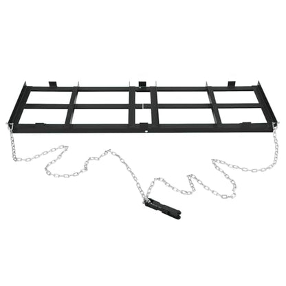 Garvee Drag Harrow 6 Ft Heavy Duty Tow Behind Drag Harrow with Adjustable Bars and 72 Inch Chain Driveway Grader Landscape Rake for ATV, UTV, Tractor - size: 6 FT