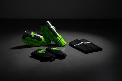 Mamba Ultimate Shin Guard Bundle, 3 in 1 | Soccer Shin Pads, Ankle Guards & Compression Sleeves for Protection & Comfort | Kids/Adults - size: Small