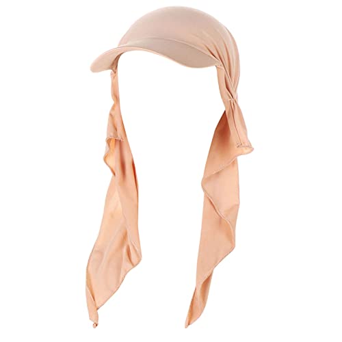 Hijab Scarf for Women Baseball Curved Brim Cap | Soft Breathable Cotton, Lightweight Feel, Adjustable Strap, Curved Brim, Summer Wear, Outdoor Activity, Casual Daily Use - color: 05#_khaki