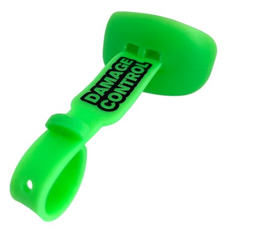 DAMAGE CONTROL Pacifier Football Mouth Guard – Permanent Strap – NeoGreen | Youth Football Mouthpiece, No Boiling, Breathable Design, Protects Lips & Teeth, Works with Braces - color: Neogreen