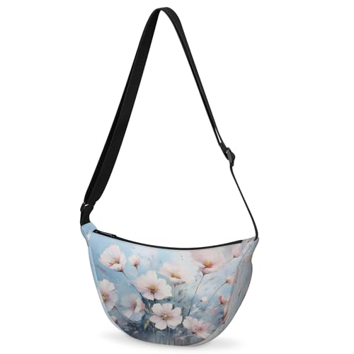 Crossbody Bag for Women Men, Lightweight Small Sling Hobos Dumpling Bag Crescent Purse, Crescent Moon Bag - color: Color J