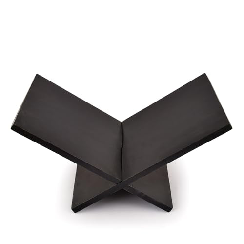 Book Stands Black – Large Open Book Holder for Coffee Table, Cookbook, Bible, Quran, Magazine & Art Display (11" x 10" x 0.75")