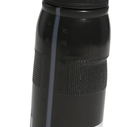 adidas 750 ML (28 oz) Stadium Refillable Plastic Sport Water Bottle - color: Black/White/Black/Black