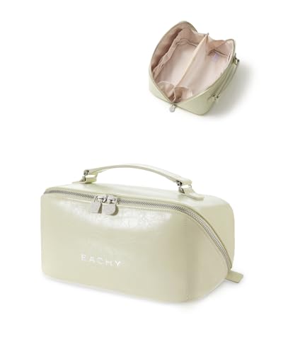 EACHY Large Capacity Travel Makeup Bag for Women, Cosmetic Pouch, Green - color: E - Green, size: Medium