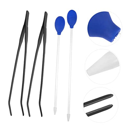 Abaodam 4Pcs Fish Tank Cleaning Tools Aquarium Tweezers Pipette for Easy Water Changes Durable Lightweight Aquarium Accessories for Plants Substrate and Aquatic Pets