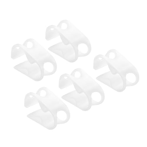 PATIKIL Plastic Tube Clamps, 5Pcs 3/8" - 5/8" Tube OD Adjustable Precise Flow Control Hose Clamp Clip for Laboratory Pinch Valve, White - color: White, size: 3/8" - 5/8"