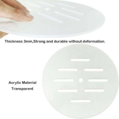 Acrylic Aquarium Anti Jumping Lid Cover 2PCS, Round 7.5 Inch Fish Tank Cover with Multi Holes to Prevent Fish, Shrimp, Turtles, Reptiles from Jumping Out