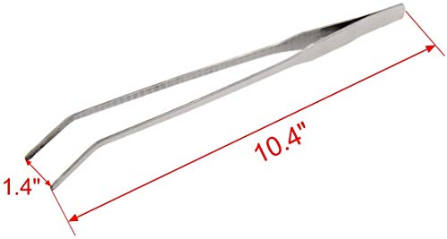 Utoolmart Aquarium Plant Tweezer, Stainless Steel Curved Tweezer, Aquarium Tweezers Extra Long 27cm, for Fish Tank Plant Aquascape Tools, Feeding Tongs, 1 Pcs - color: 1pcs, size: 27cm Curved