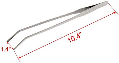 Utoolmart Aquarium Plant Tweezer, Stainless Steel Curved Tweezer, Aquarium Tweezers Extra Long 27cm, for Fish Tank Plant Aquascape Tools, Feeding Tongs, 1 Pcs - color: 1pcs, size: 27cm Curved