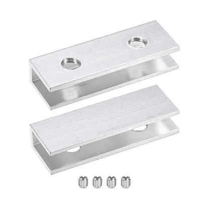 M METERXITY Glass Fixing Clip (3-7mm) 2 PCS - Aluminum Alloy Glass Combination Fixing Bracket & Reinforced Clip Clamp Accessories, Apply to DIY Display Cabinet/Fish Tank - size: 3-7mm