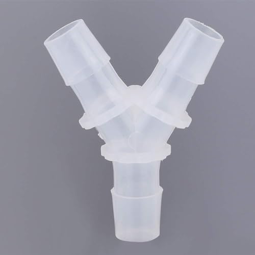 Cyrank 10pcs Aquarium Hose Connector, 8mm Aquarium Air Tubing Connector 3 Way Y Shape Hose Adapter for Fish Tank Air Pump, Silicone Tube Fittings Plastic Tee Connector for Distributary & Outlet