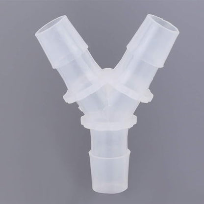 Cyrank 10pcs Aquarium Hose Connector, 8mm Aquarium Air Tubing Connector 3 Way Y Shape Hose Adapter for Fish Tank Air Pump, Silicone Tube Fittings Plastic Tee Connector for Distributary & Outlet