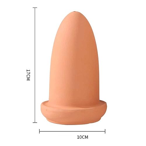 Fish Breeding Cones Cave, Ceramic Angelfish Spawning Barrels with Grid Isolation Spawning Slates Fish Tank Reproduction Ornament Slate Rocks Aquarium,M - size: Medium