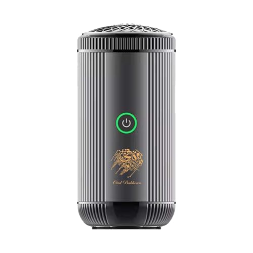 Bakhoor BoSidin Stylish Portable Incense Burner | USB Rechargeable Oud burner for Home Office and Car (X022-Silver)