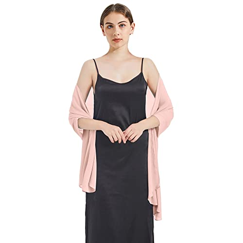 Chiffon Shawls and Wraps - Lightweight Scarve for Women Evening Dresses Wedding Bridal Formal Party - color: J-light Pink