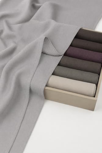 Premium Breathable Modal Cotton Hijab for Women, Lightweight, Non-Slip, Soft & Elegant Scarf for Everyday Wear - color: Ash Gray