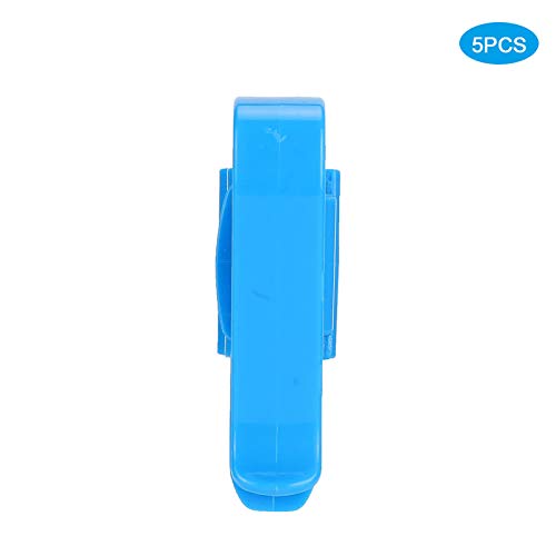 5PCS Aquarium Water Pipe Fixing Clip Fish Tank Mounting Clip Water Pipe Hose Holder Water Change Tool Holder Clip Multifunction Adjustable Clamp for Fish Tank Aquarium (Blue) - color: Blue