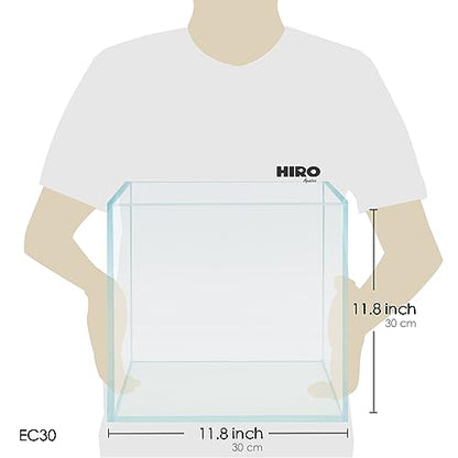 Cube Rimless Frameless Extra Clear All Glass Aquarium, Low Iron Glass Tank, 5mm Glass, White Leveling Mat Included, w/Lids Options - size: 7 GAL 11.8x11.8x11.8 in