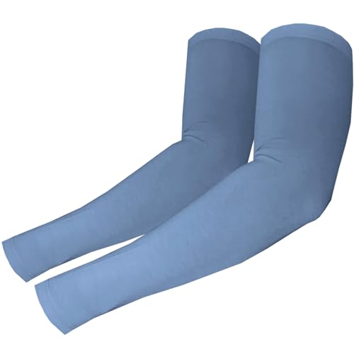 AMAL Muslim Sleeves COTTON Cover Arms For Women USA - color: Cornflower Blue, size: Large