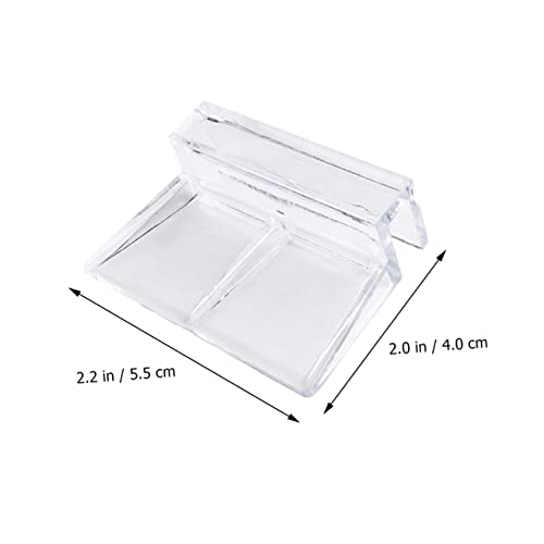 Toyvian 10pcs Acrylic Support Brackets for Aquariums Fish Tank Cover Clips Compatible Lightweight Design for Easy Installation and Stable Performance