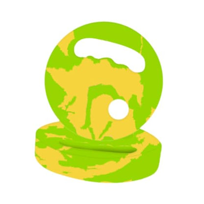 Menolana Water Exercise Discs Pool Resistance, Swim Discs Lightweight Buoyancy EVA Foam Aerobic Equipment for Water Workout Beach Pool - color: Green Yellow