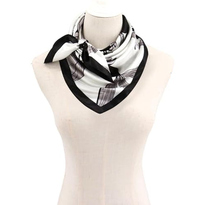 vimate 35" Square Silk Like Head Scarf - Women's Fashion Satin Scarf Bandana for Hair Wrapping at Night. - color: H4#. Style--140-2 Pack