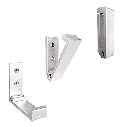 Folding Coat Hooks, 10Pcs Wall Hooks for Hanging Coat Towel Hooks Hardware Heavy Duty Aluminum Alloy Headphone Holder Hooks No Rust Wall Mounted with Screws for Bags Fitness Equipment (10Pcs-Silvery) - color: 10Pcs-Silvery
