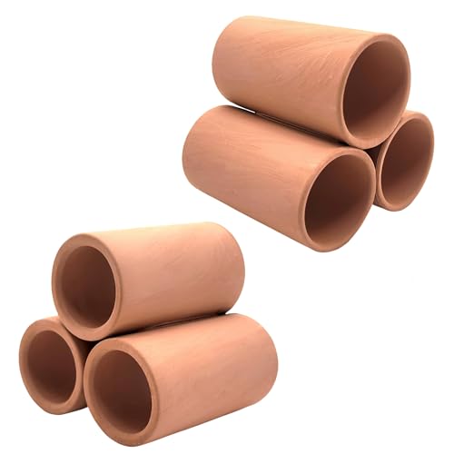 M2cbridge Ceramic Fish Hide Shelters Shrimp Habitat Breeding Tube Red Pipe | highly breathable , thoughtfully designed entrance - color: 2pcs Red Pipe