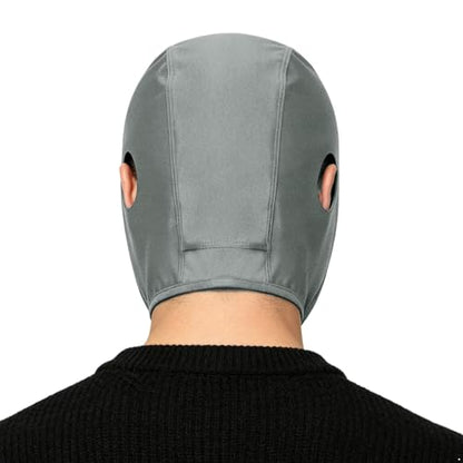 YiZYiF Wrestling Hair Cap Cover Universal Fit for Any Headgear with Chin and Open Ears Long Hair Slicker for Grappling - color: Grey