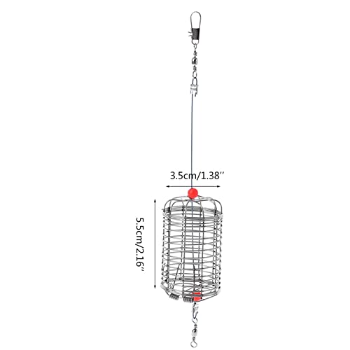 Aquarium Feeding Bowl with Hook Shrimp Feeding Dish Stainless Steel Cage Basket for Small Fish Shrimp Benthic Animal