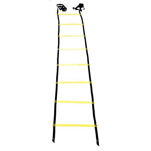 Agility Ladder, Adjustable 8 Rung Heavy Duty Football Training Ladder with Durable Nylon Straps, for Speed Agility Coordination Balance Football Rugby Tennis Baseball