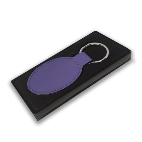 LaserGram Oval Keychain, Allah 1, Personalized Engraving Included (Dark Purple) - color: Dark Purple
