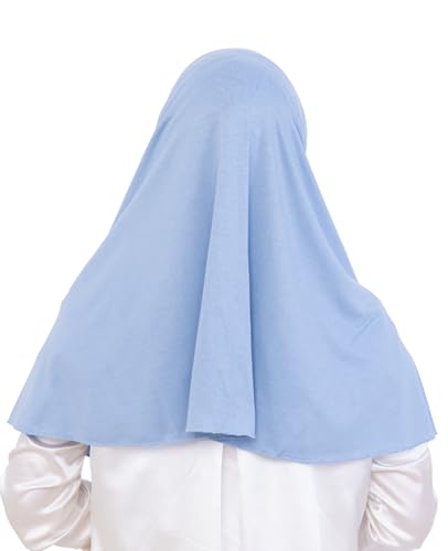 Prien Instant Hijab For Women, Muslim Long Scarf, Undercap Turban Set, Turkish Islamic Clothing, Prayer Clothes For Abaya - color: Light Blue