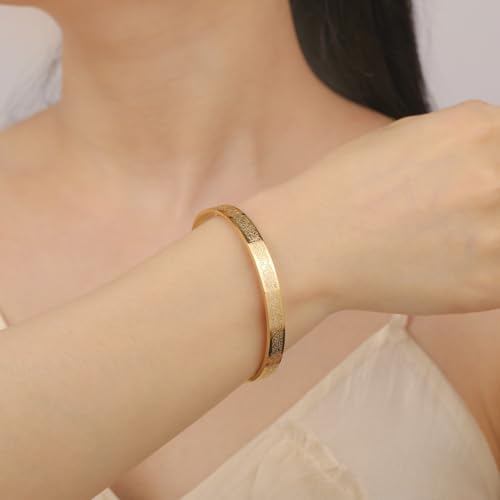 VASSAGO Islamic Gifts Ayatul Kursi Bracelet for Women Men Muslim Quran Allah Openable Bangles Ayatul Kursi Arabic Calligraphy Cuff Bracelet Islam Islamic Jewelry Eid Gifts - color: gold ayatul kursi bracelet