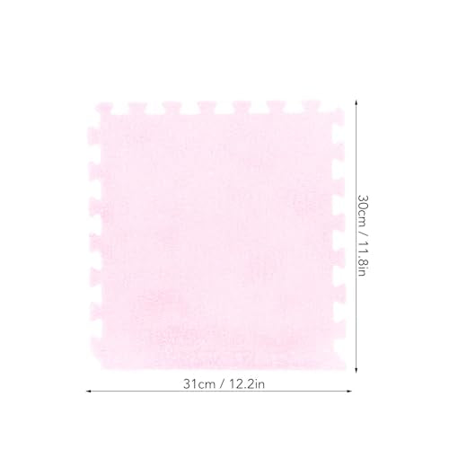 10pcs 30 cm/11.8 in Foam Puzzle Floor Play Mat,Interlocking Carpet Tiles for Home Gym and Fitness Room (Roseate) - color: Roseate